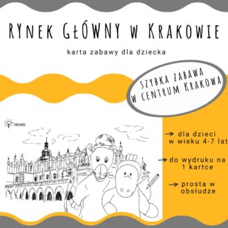 Zabawa z mapą na Rynku Głównym w Krakowie